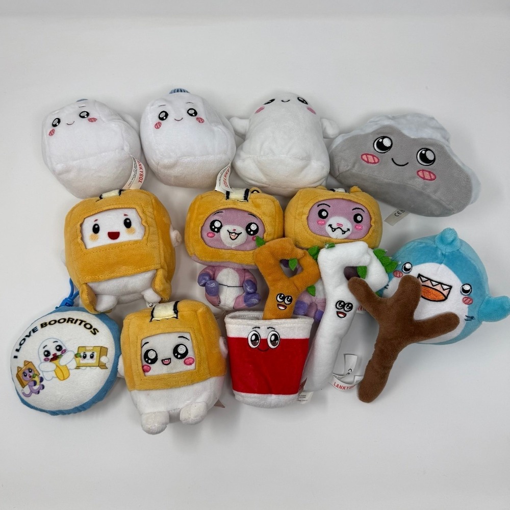 Lankybox mini plush lot - milky, foxy, rocky etc